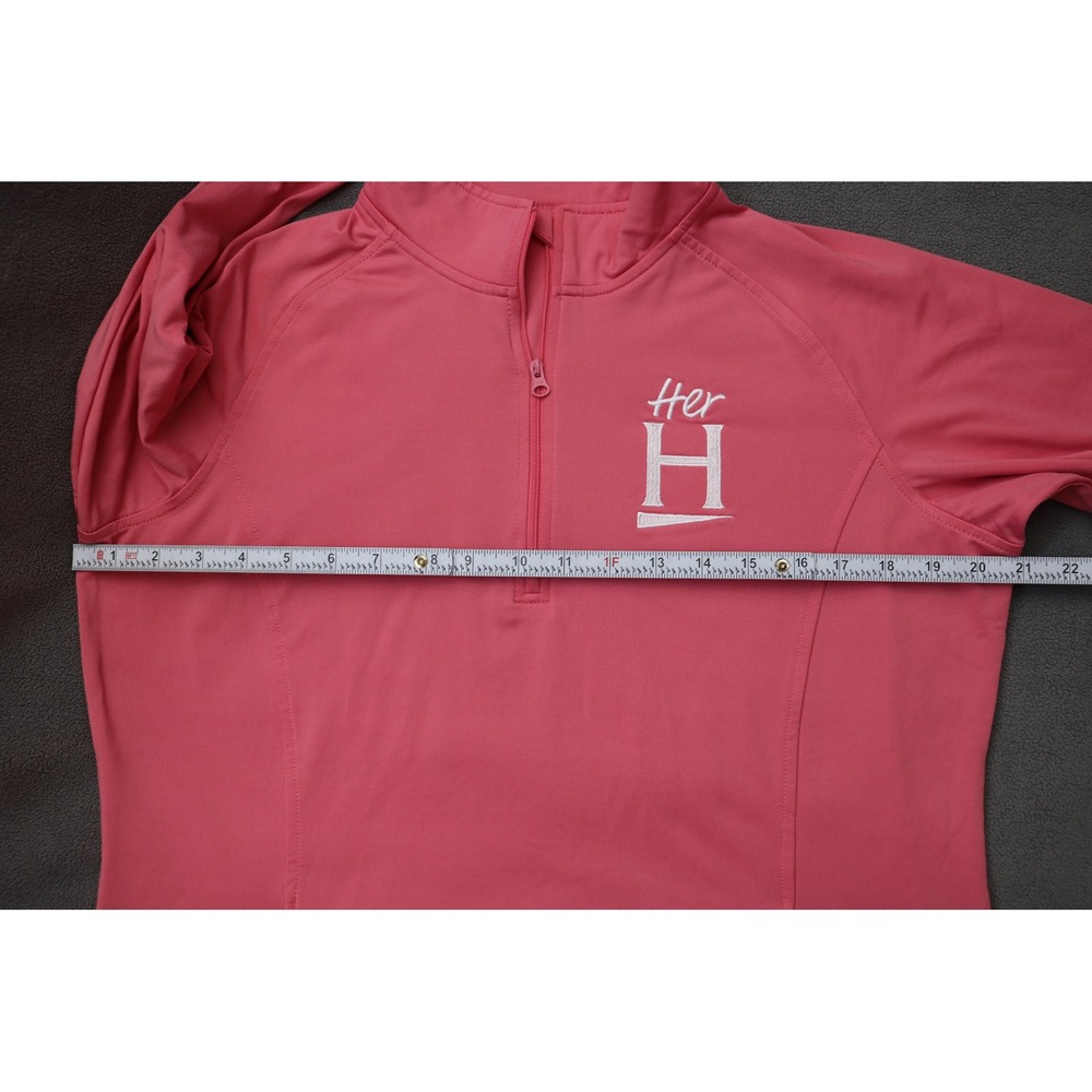SPORTTEK Quarter Zip Pullover Jacket Women Large Pink Thumb Hole Activewear Top - Picture 4 of 13